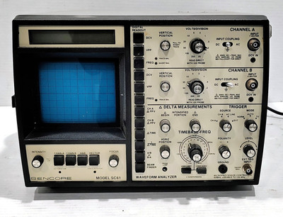 Sencore SC61 Vintage 60 MHz Dual-Trace Analog Oscilloscope No Power Read