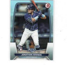 2023 Bowman Sky Blue #28 Jonathan Aranda RC - Rookie Card  /499 Rays NM ID:51357