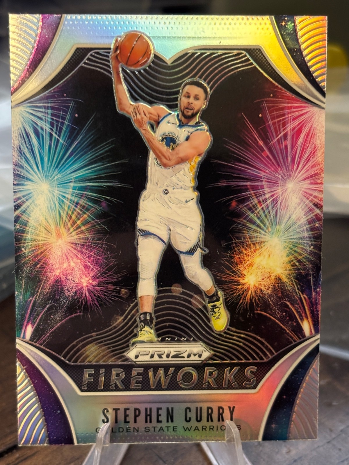 2019-20 Panini Prizm Fireworks Prizms Silver #3 Stephen Curry