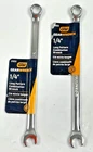 1/4" GearWrench 81650 "LONG" Combination Wrench Open / Box, Full Polish ; 2 pack
