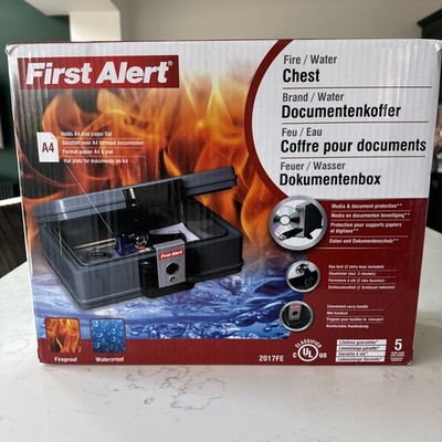 Neu First Alert Feuerwassertruhe / Dokumentenbox feuerfest & wasserdicht Safe NEU