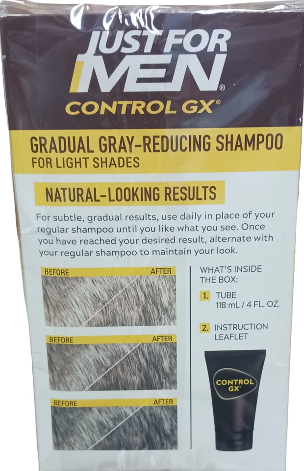 Just for Men Control GX Grey Reducing Shampoo for Lighter Shades Hair Pack of 3 - Image 4 of 4