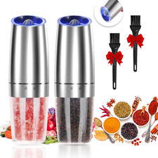 Gravity Electric Pepper and Salt Grinder Set, Adjustable Coarseness, Automatic S