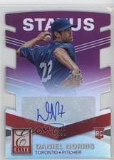 2015 Panini Elite Signatures Status Purple Die-Cut 73/99 Daniel Norris Auto 0o9