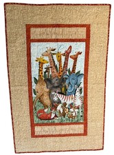 Baby Animals Crib Quilt/Wall Hanging 34  x 52  