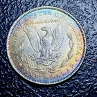 104 💎 1900 AU+ $1 Morgan Silver Dollar RAINBOW REV Nice Rim
