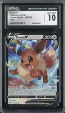 EEVEE V 108/159 POKEMON CROWN ZENITH HOLO CGC 10 GEM MINT on eBay