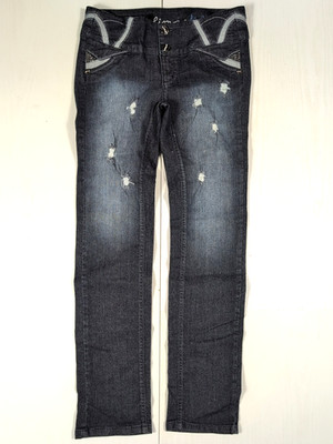 Climax Jeans Women s Size 13 Dark Wash Distressed Skinny Denim Pants Stretch