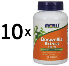 10 x NOW Foods Boswellia Extract, 500mg - 90 softgels (399,98 EUR/kg)