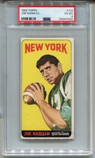 1965 Topps Joe Namath Rookie Card PSA 4 Graded Football #122