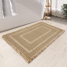 Bathroom Decor - Upgraded Waffle Bath Mat Super Absorbent Non Slip Bath Carpe...