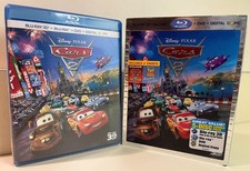 Cars 2 Blu-ray 3D 2D Blu-ray + DVD, Lenticular Slipcover, Disney Pixar, Bonus