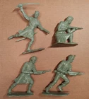 Four Vintage Marx 6 inch UK-EXCLUSIVE Scottish Soldiers plastic figures