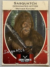 Jack Link's Beef Jerky Sasquatch “Designated Hitter” Card Feed Your Wild Side
