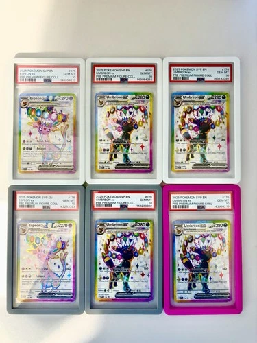 Umbreon Ex Promo 176 & Espeon Ex Promo 175 2 Sequential Sets + 2 Umbreons PSA 10