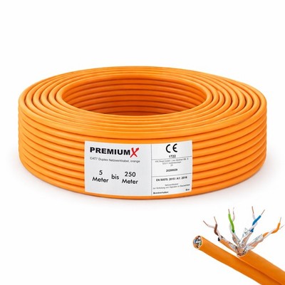 CAT.7 Verlegekabel Netzwerkkabel 1000MHz 10 Gigabit S/FTP LAN Datenkabel Duplex