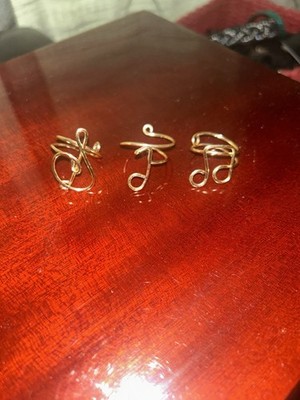  Send Ur Price?  Elegant Gold Initial  MUSIC NOTE  Set Ring s    