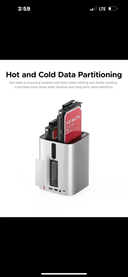 ORICO Mac Mini M4 Dock M.2 SSD 3.5" Hard Drive Enclosure Type C Docking Station - Image 2 of 4