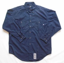 Tyndale Classic FR Work Shirt Size XL Regular Navy Blue Flame Resistant NEW