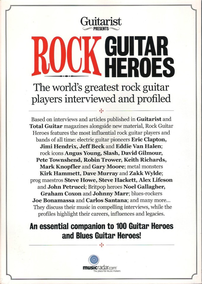 GUITARIST UK presents ROCK GUITAR HEROES Steve Howe Alex Lifeson Steve ...