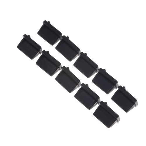 10X Black Rubber A Type Female USB Anti Dust Protector Plugs Stopper Cover_Z0 - Photo 6/6