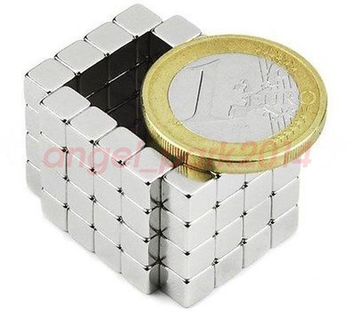 Cubo imanes de neodimio de tierras raras de 3x3x3 mm 108 piezas sujetadores artesanía neodimio N35 - Imagen 2 de 3