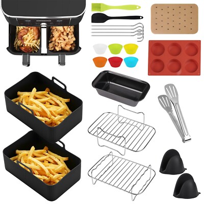 2 Accessori Per Friggitrice Ad Aria Ninja: Inserto In Silicone Per Waffle, Compatibile Con AF400EU, AF451EU, SL400EU, AF500DE - 3