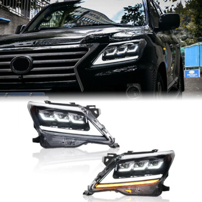 LED-Scheinwerfer DRL Sequential Signal Abblendlicht Für Lexus LX570 2007-2015 