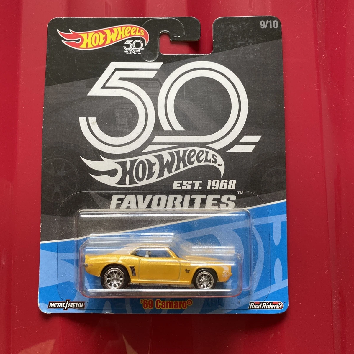 HOT WHEELS Premium 2018 50TH ANNIVERSARY FAVORITE 69 CAMARO Real Rider NEW