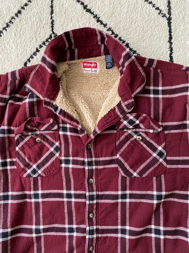 wrangler sherpa lined flannel