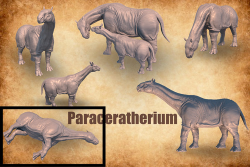 Prehistoric Paraceratherium, DnD Fantasy Wargames Hornless Rhinoceros Miniature - Picture 6 of 7