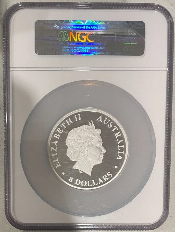 2012P Australia S$1 Koala High Relief NGC PF 69 Ultra Cameo 5 OZ Silver - Image 2 of 2