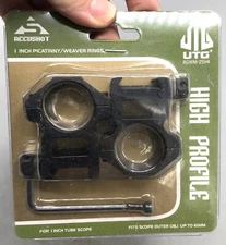 UTG Accushot 1 Inch Picatinny/Weaver Rings High Profile RGWM-25H4