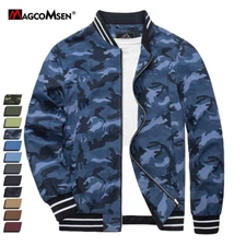 Men's Lightweight Bomber Jacket Full-Zip Spring Fall Pilot Outdoor Casual Coats