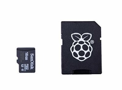 Raspberry Pi 16GB Micro SD Karte vorinstalliert mit NOOBS offizieller Karte & Adapter