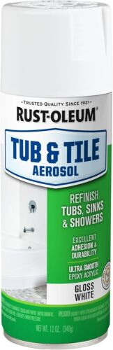 Rust-Oleum Tub & Tile Spray Paint, 12 oz, Gloss White