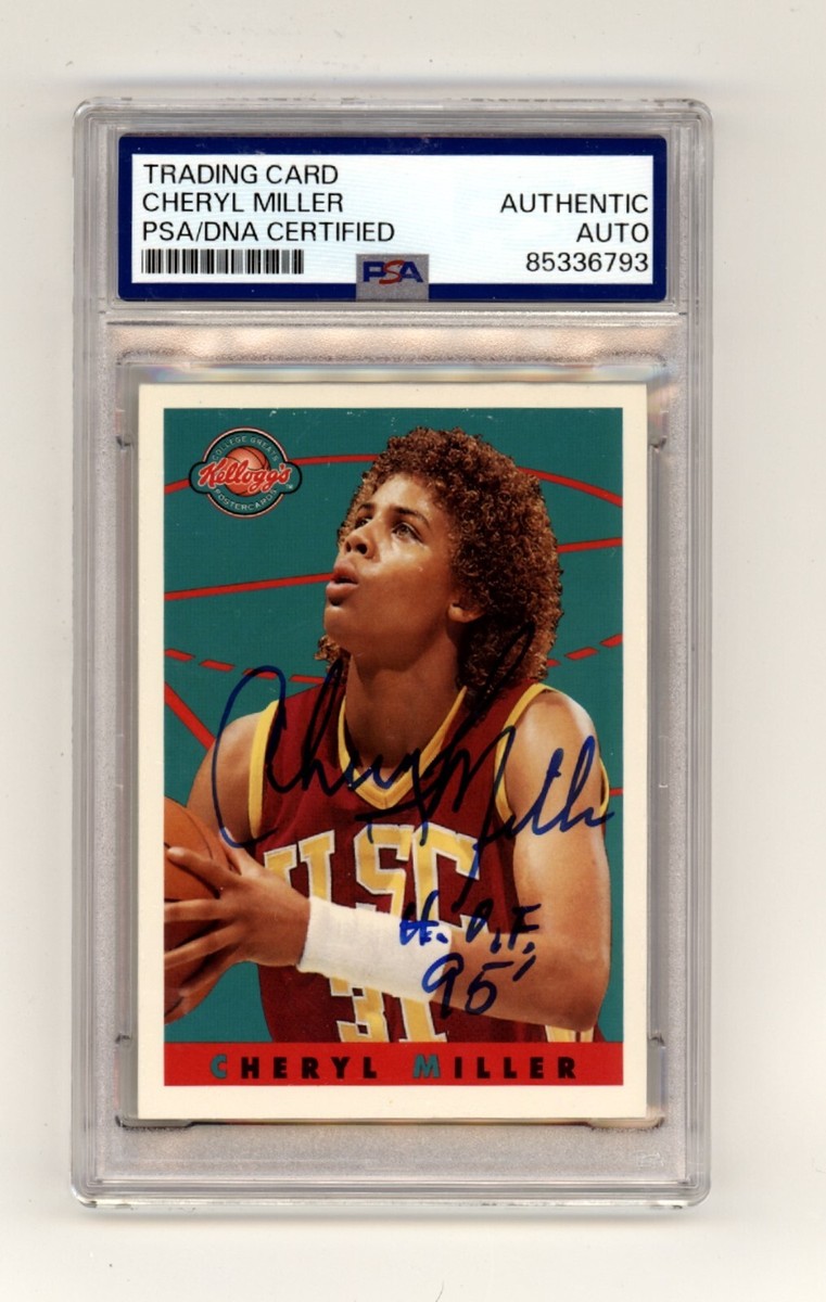 Cheryl Miller 1993 Kellogg's College Greats RC Signed w/ HOF 95