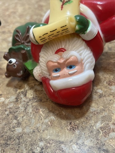 2 - Vintage Celluloid Santa and Bear with Naughty & Nice List stocking holders - Picture 20 of 24