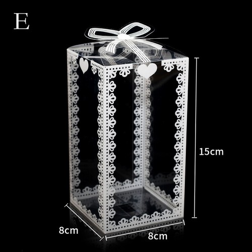 10 pz scatole regalo trasparenti torta cioccolato caramelle PVC confezione regalo matrimonio - Foto 21 di 22