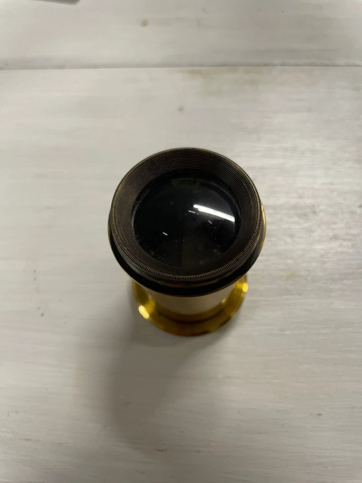 RARE ANCIEN OBJECTIF APPAREIL PHOTO DEROGY N° 3 LAITON ANTIQUE BRASS CAMERA LENS - Photo 3/3