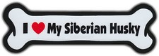 Dog Bone Magnet I Love My Siberian Husky Cars, Refrigerators Puppy Buy2Get1Free