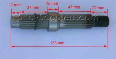 SHORT OUTPUT SHAFT FOR GY6 125CC 150CC SCOOTER GO KART BUGGY ATV ROKETA JONWAY