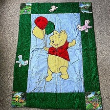 Winnie the Pooh Crib/toddler bed quilt, hand made, lightweight, 56" x 40"
