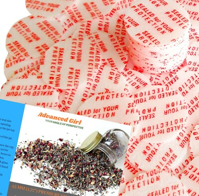 #ad 45mm 1.77quot; Pressure Sensitive Seal Liners MadeinUSA No Induction Sealer Needed $21.95
