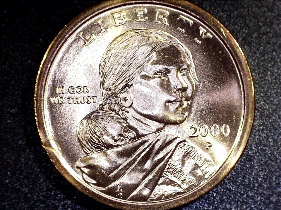 2000 P Sacagawea Dollar Error Coin -Rim Error/CUD Start *GEM* *RARE** - Image 2 of 3