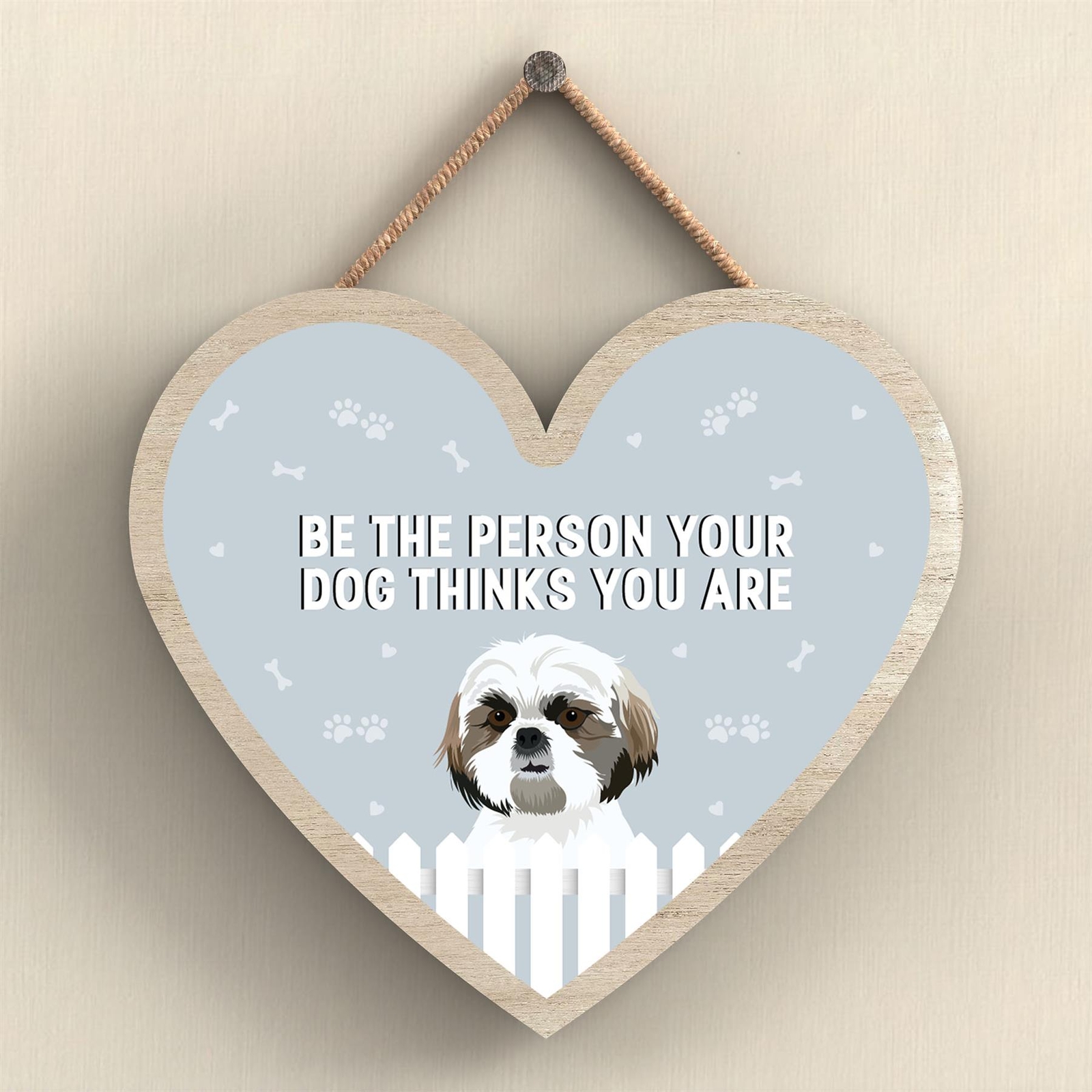 Shih Tzu Be The Person Your Dog Thinks You Are Katie Pearson Heart Plaque