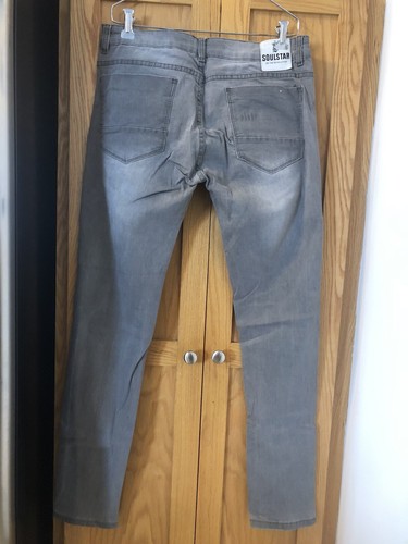 Soul Star Skinny Fit Jeans Gray Size 32L - Picture 2 of 10
