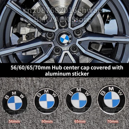 4PCS 56mm 60mm 65mm 70mm for BMW Car Wheel Hub Center Cap Aluminum Sticker - Picture 9 of 18