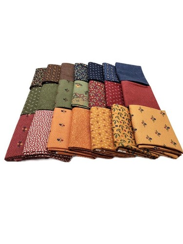 10 Fat Quarters - Kansas Troubles by Moda Calico Floral Flowers Quilting M228.05 - Picture 11 of 18