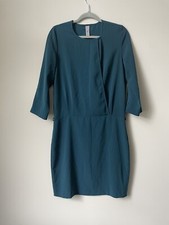 Dante6 green wrap around casual dress size M